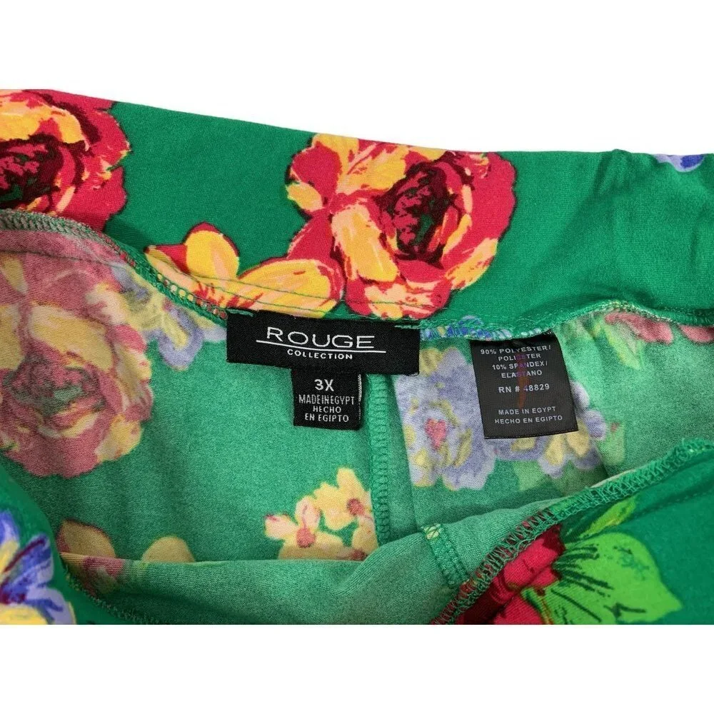 Rouge Collection Women's Floral Green Lounge Pants